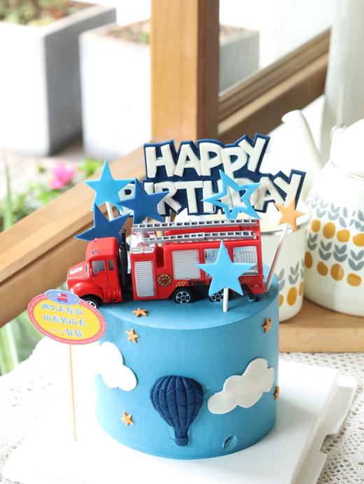 蓝色系消防车（卡片可以更改） 商品图2