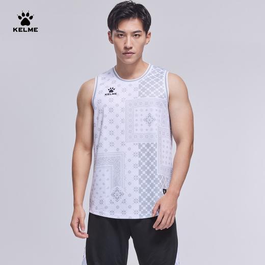 卡尔美训练背心白色针织复古潮流街头篮球跑步无袖运动上衣 商品图0