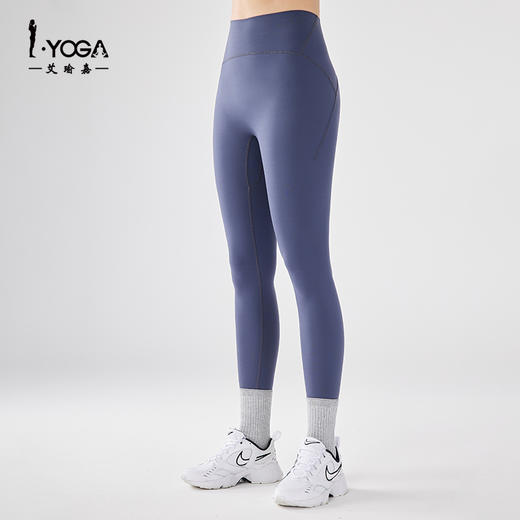 IYOGA紧身瑜伽裤女外穿九分高腰提臀莱卡N66健身跑步无尴尬线亲肤云感K9-077 商品图9