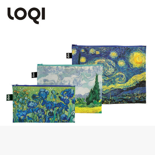 LOQI梵高名画收纳套袋大中小分类整理洗漱袋旅行分装拉链化妆包 商品图0