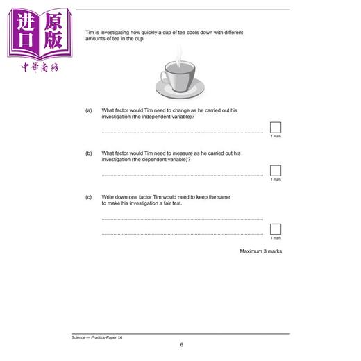 【中商原版】CGP KS3 Science Practice Tests CGP KS3 科学实践测试 英文原版教材 商品图3