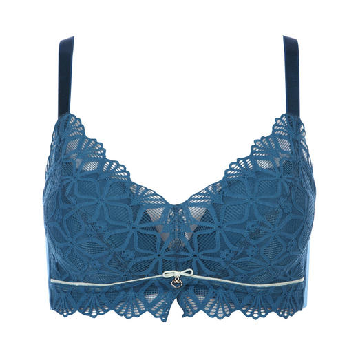 都市丽人自然舒适B杯常规内衣蕾丝薄3/4杯文胸三排扣软脂胶圈LB22G7 商品图5