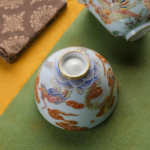 【宝】天青雕刻龙凤呈祥对杯限量款产品可选编号 商品图4