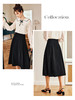 OLrain欧芮儿法式黑色半身裙女早秋2022新款高腰小众设计感A字裙 商品缩略图1