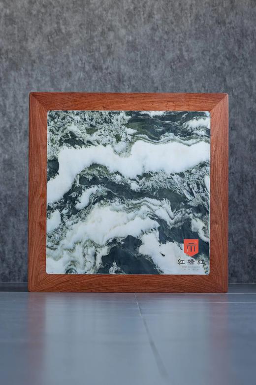 红桥红  家具严选  缅甸花梨（大果紫檀）【木面/石面  62 云纹罗锅枨 方桌】 商品图3