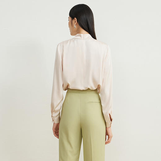 EITIE爱特爱秋季新款时尚职业百搭显瘦飘带小上衣7113801 商品图4