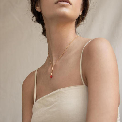 北京仓｜Joidart-Eclat-珊瑚色 Murano玻璃 项链［西班牙设计师］ 商品图0