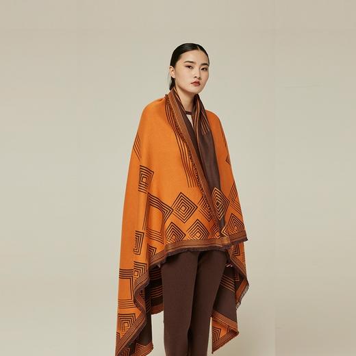 菱形定位提花披肩 SJF94W633W 商品图1