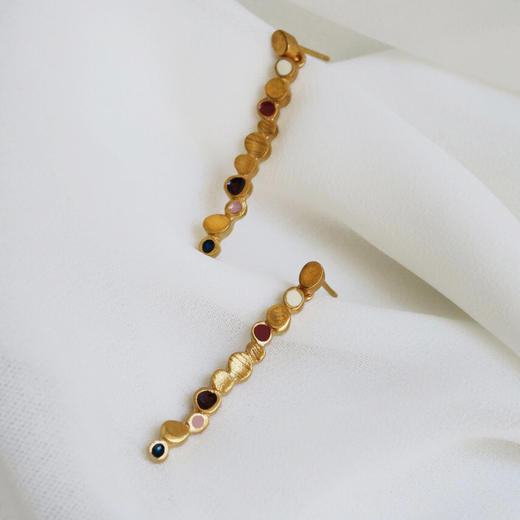 北京仓｜Joidart-Aura-多色 珐琅 长耳环［西班牙设计师］ 商品图3