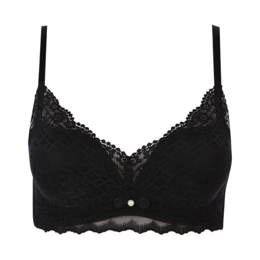 都市丽人自然舒适B杯常规内衣蕾丝薄3/4杯文胸三排扣软脂胶圈LB22G5 商品图6