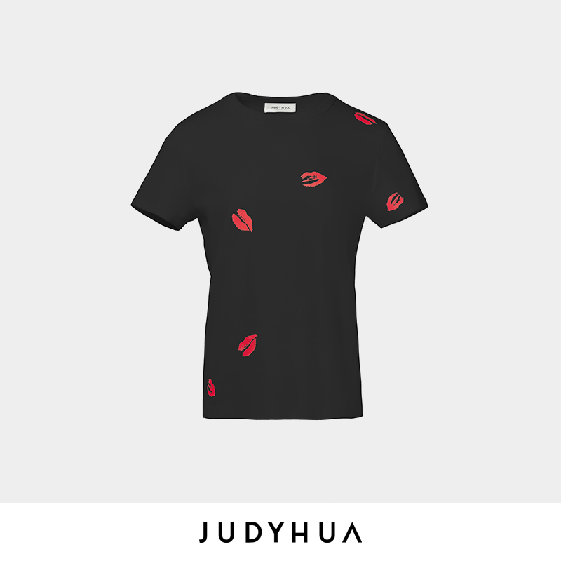 JUDYHUA  经典红唇印花T恤 JHB2T001