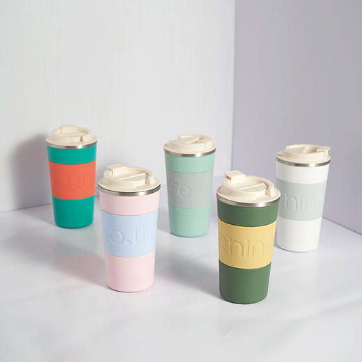 TD50200602 独角犀Rhinolife 简约保温咖啡杯 500mL  豆蔻绿 商品图9