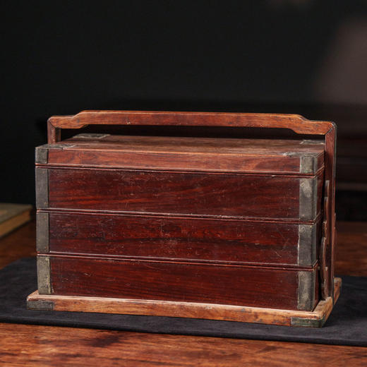 清早期 黄花梨三撞提梁盒 商品图4