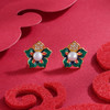 【含羞带露】子佩集S925银镀金珐琅彩天然珍珠花朵耳饰【ZCW-009】2208 商品缩略图6