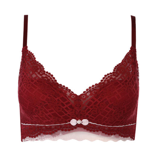 都市丽人自然舒适B杯常规内衣蕾丝薄3/4杯文胸三排扣软脂胶圈LB22G5 商品图4