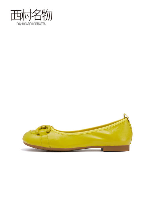 西村名物2022春季新款商场同款气质通勤舒适平跟女奶奶单鞋17311 商品图2