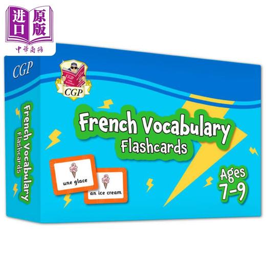 【中商原版】CGP New French Vocabulary Flashcards for Ages 7-9 适合 7-9 岁的法语词汇闪卡 商品图0
