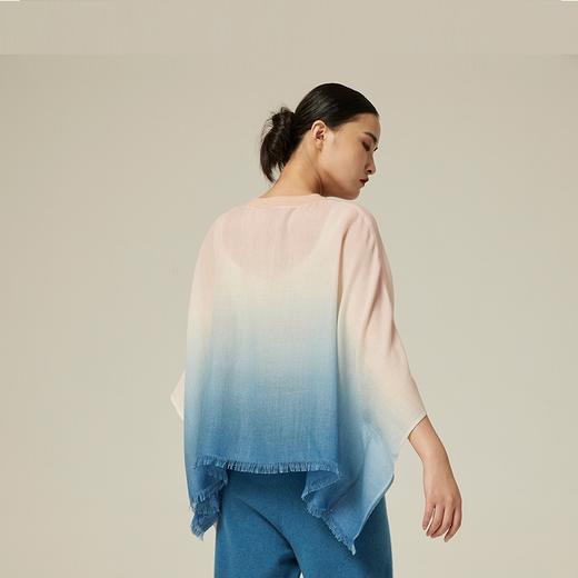 羊绒吊染圆领斗篷上衣 SJF94W387K 商品图4