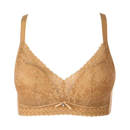 都市丽人自然舒适B杯常规内衣蕾丝中厚3/4杯文胸四排扣无钢圈LB25B5 商品图4