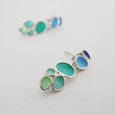 北京仓｜Joidart-Fruits-渐变蓝色 珐琅 耳环［西班牙设计师］ 商品图2