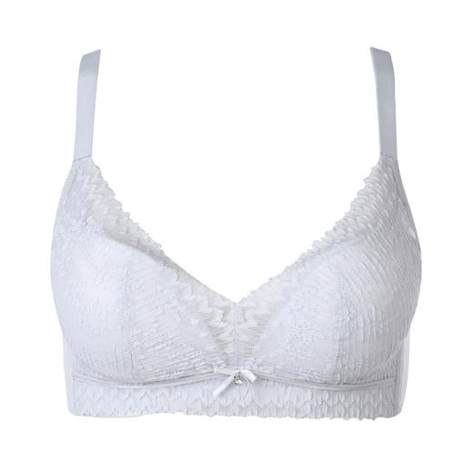 都市丽人自然舒适B杯常规内衣蕾丝中厚3/4杯文胸四排扣无钢圈LB25B5 商品图3