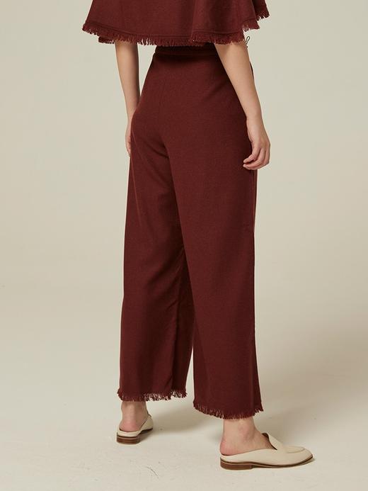 流苏边羊绒休闲裤 SJF94K186W 商品图4