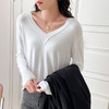 CPMY7162新款时尚气质休闲宽松显瘦百搭V领长袖打底衫 商品缩略图5