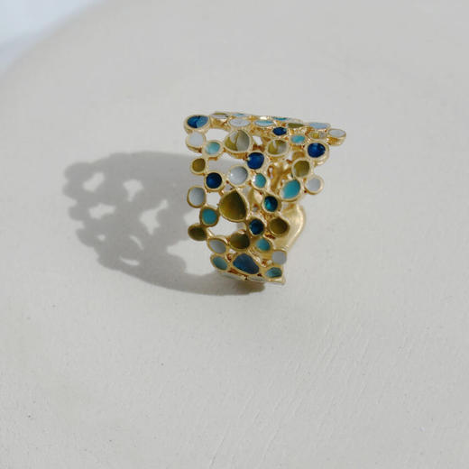 北京仓｜Joidart-Candy Moon-蓝色 珐琅 戒指［西班牙设计师］ 商品图3