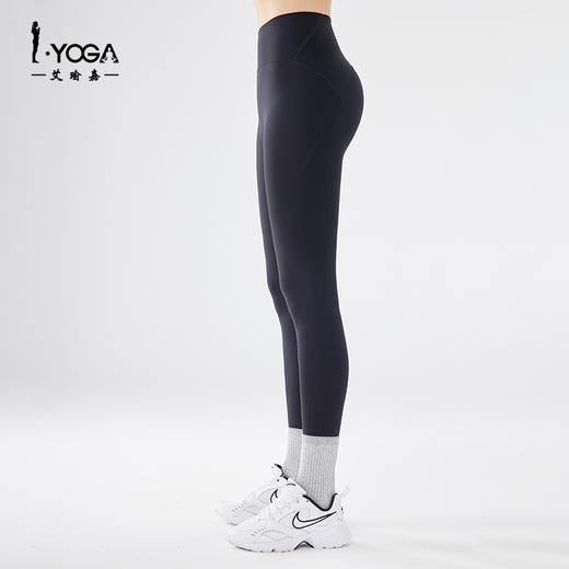 IYOGA紧身瑜伽裤女外穿九分高腰提臀莱卡N66健身跑步无尴尬线亲肤云感K9-077 商品图14