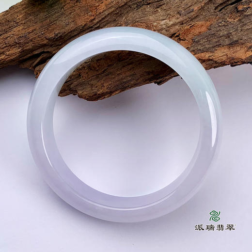 派瑞翡翠 翡翠手镯 糯种 紫色 商品图3