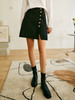 OLrain法式高级穿搭黑色半身裙女2022年夏季新款高腰不规则A字裙 商品缩略图3