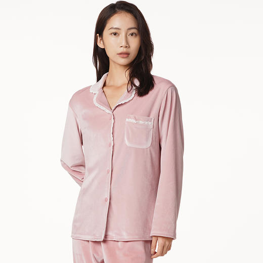 都市丽人生活家居女士丝绒套装丝绒厚家居服长袖睡衣LH21K2 商品图0
