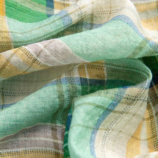 2022夏季天丝棉料透气爽滑宽松衬衫领短袖上衣 HR-XCMZ7328-1 商品图3