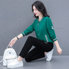 网红大码棒球服运动套装女春秋季2022新款中年妈妈休闲装TRFB7510 商品缩略图4
