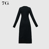 G07697#绵羊毛针织抽绳连衣裙 商品缩略图2