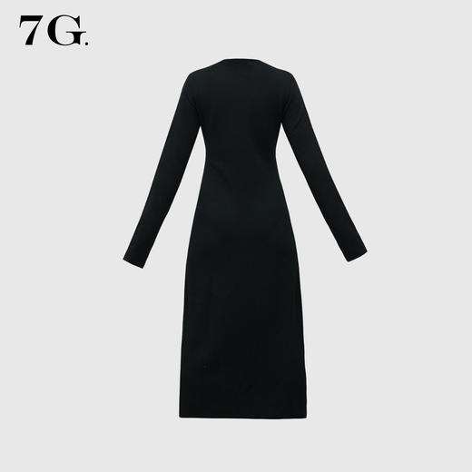 G07697#绵羊毛针织抽绳连衣裙 商品图2