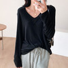 CPMY7162新款时尚气质休闲宽松显瘦百搭V领长袖打底衫 商品缩略图2