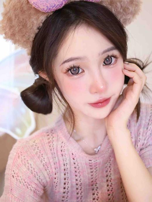 年抛 (编号822)  波斯菊粉 AgensColor / 大直径14.5 着色14.4 / (同品牌多副更划算 选款色板在详情页) 粉色美瞳 商品图7