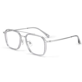 【特价秒杀款】普莱斯PM20010 合金+TR+半钛  质感双梁大方框