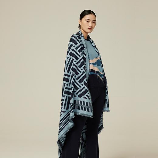 羊绒羊毛提花披肩 SJF94P631W 商品图4