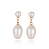 RETRO CHIC意大利复古创意饰品 18K金珍珠垂坠耳钉 商品缩略图3
