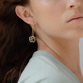 北京仓｜Joidart-Candy Moon-蓝色 珐琅 耳环［西班牙设计师］