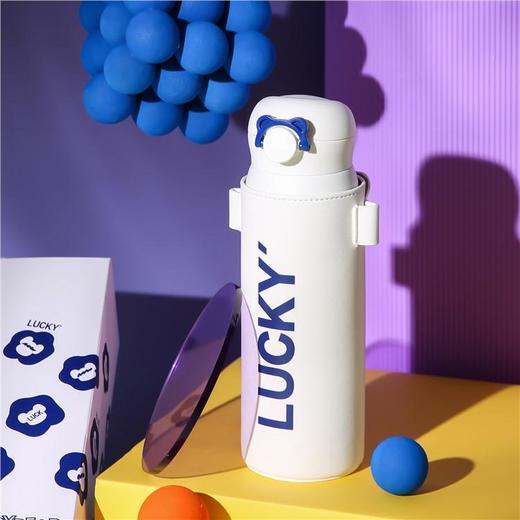 杯具熊克莱因蓝成人学生男女不锈钢保温杯直饮水壶幸运杯弹跳盖杯 商品图2