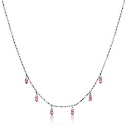 Sugar Morganite方糖摩根石系列 | 圣母百花殿摩根石叠戴白金吊坠 商品图3