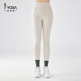 IYOGA紧身瑜伽裤女外穿九分高腰提臀莱卡N66健身跑步无尴尬线亲肤云感K9-077