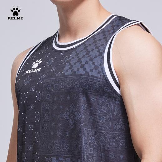 卡尔美训练背心白色针织复古潮流街头篮球跑步无袖运动上衣 商品图4