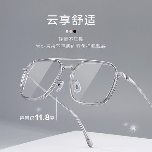 【特价秒杀款】普莱斯PM20010 合金+TR+半钛  质感双梁大方框 商品图4