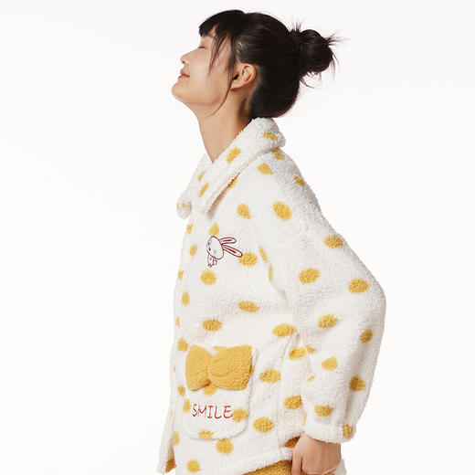 都市丽人生活家居女士米粒绒套装米粒绒厚家居服长袖睡衣LH21G4 商品图1