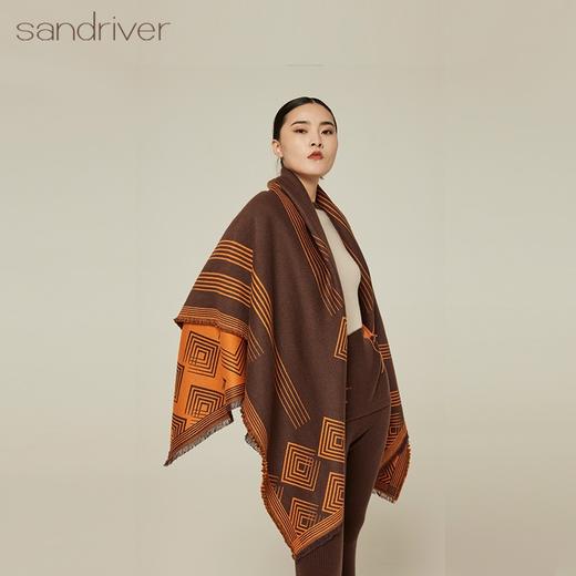 菱形定位提花披肩 SJF94W633W 商品图0