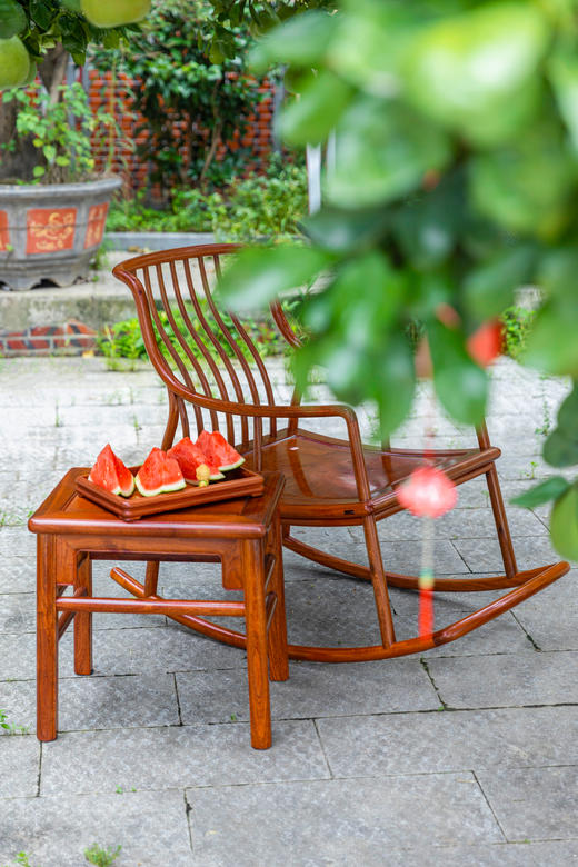 红桥红  家具严选  缅甸花梨(大果紫檀）  【悠椅  摇椅】 商品图0